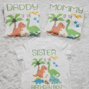 3/$13 DINOSAUR Birthday Shirts